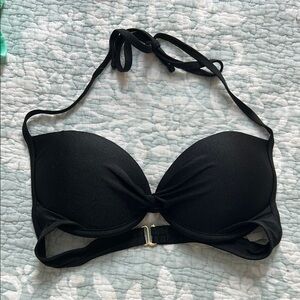Elegant Black Women's Halter Bikini Top